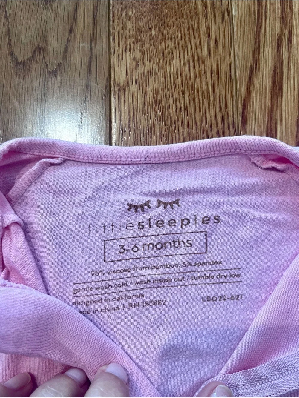 Little Sleepies 3-6 mo Pink Bubblegum Zippy EUC
